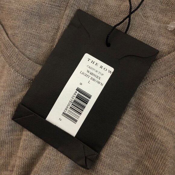 The Row Caistor Light Brown Wool Scoop Neck Oversize Sweater NWT Size L - Picture 8 of 10